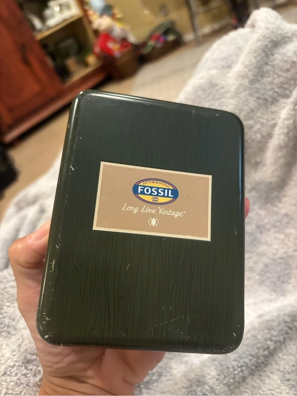 NWT Fossil Black Leather Front Pocket Wallet with Silver Money Clip